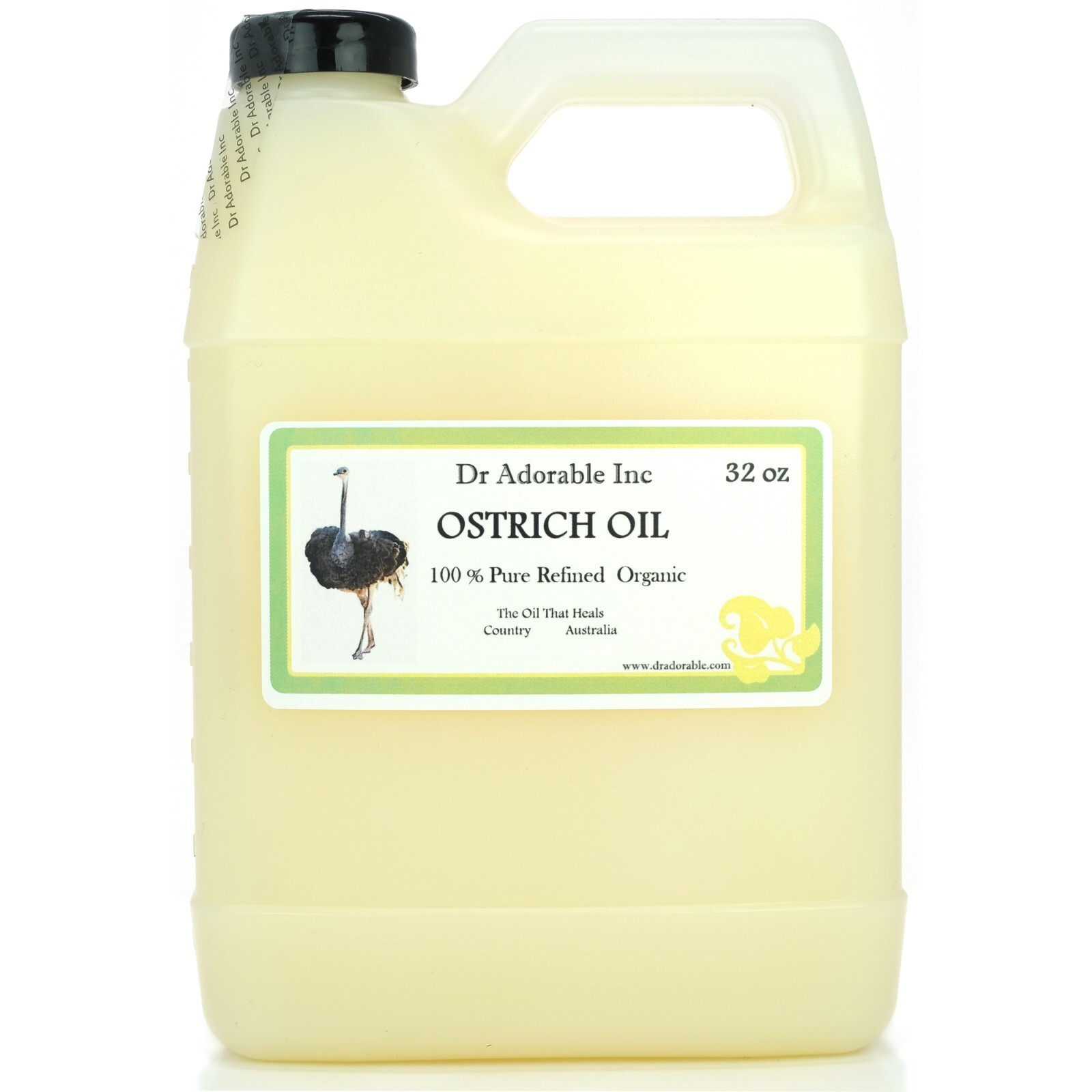 ORGANIC OSTRICH OIL BY DR.ADORABLE 100% PURE NATURAL 2 OZ UP TO 7 LB