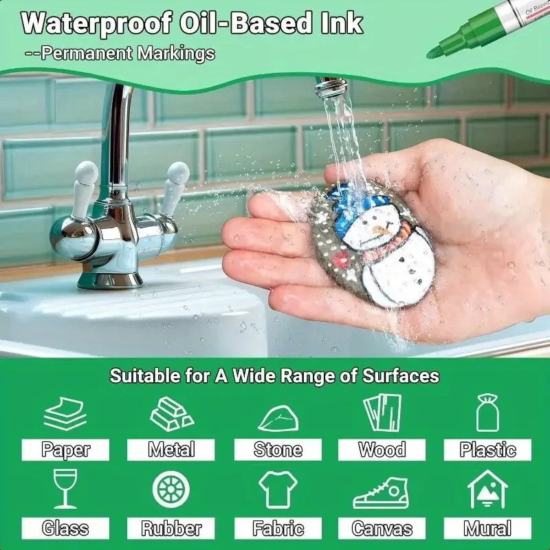 TOYO Oil Based Paint Pen, Waterproof Marker Car Tire Pen