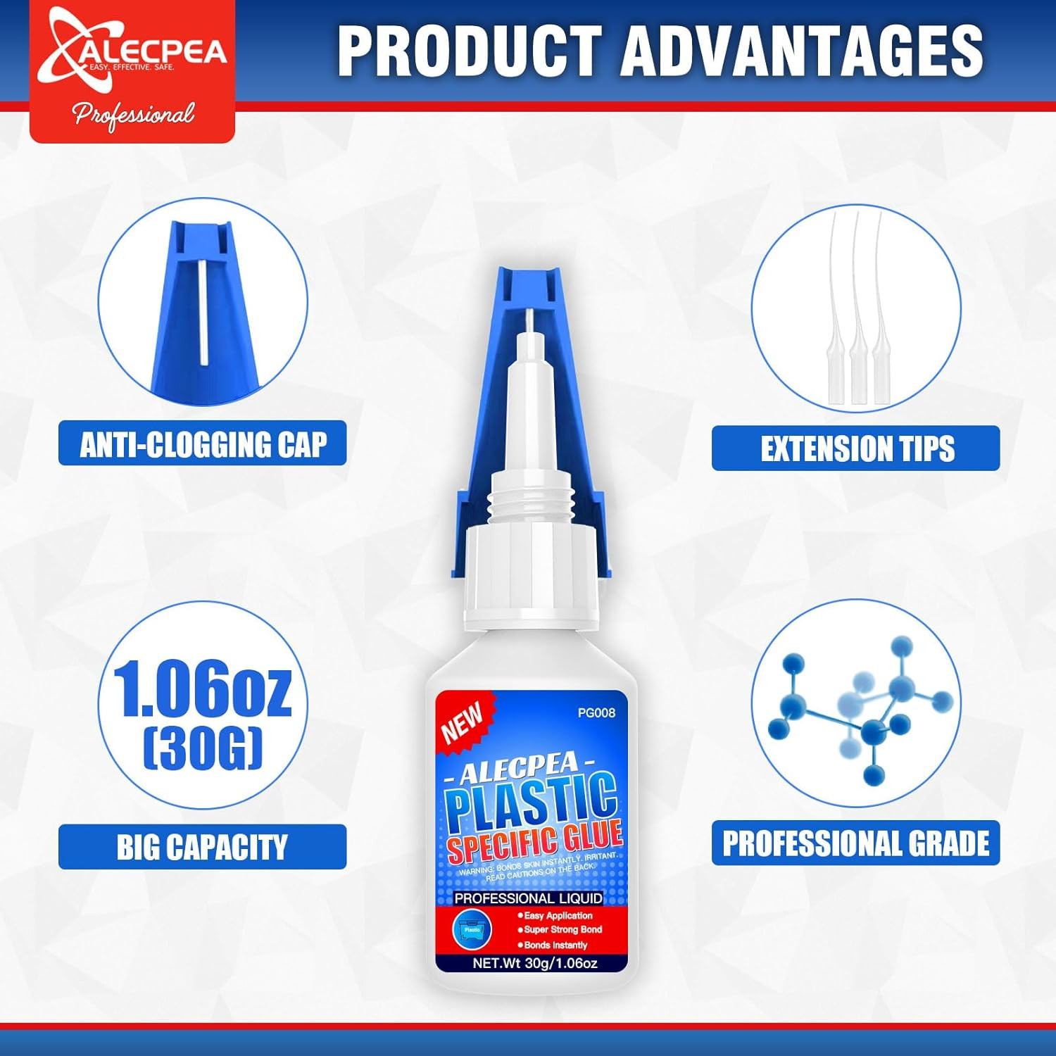 30G Plastic Glue – Ultra-Strong Adhesive for Plastic Models, Acrylic, DIY Crafts
