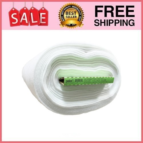 Pellon 986F Lightweight Fusible Fleece Sewing Fabric White 45″ x 20 Yards