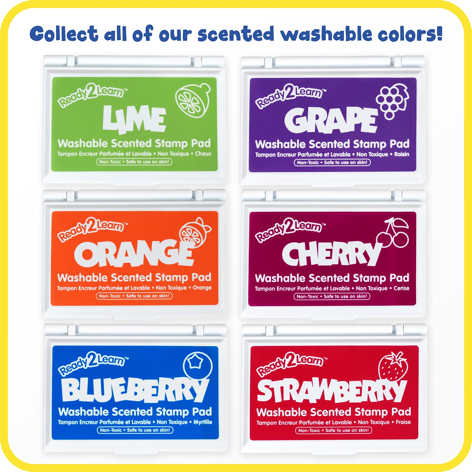 Ready 2 Learn Scented Stamp Pad – Cherry – Red – Non-Toxic – Fade