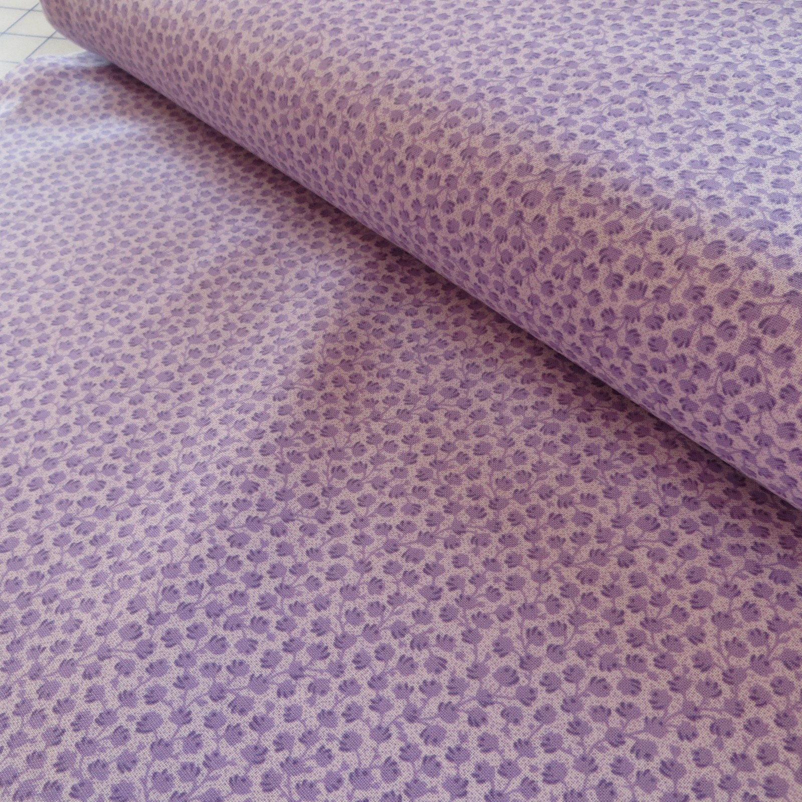 By The Yard Tiny Petals On Lilac Cotton Fabric $3.99 Ships Any Amount Of Fabric.