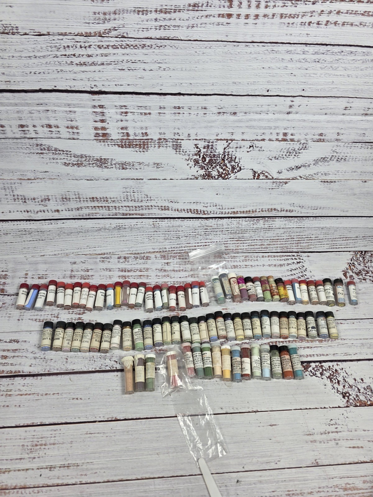 75+ China Porcelain Powder Paints Vials House Of China, Maryland China, Mr &Mrs