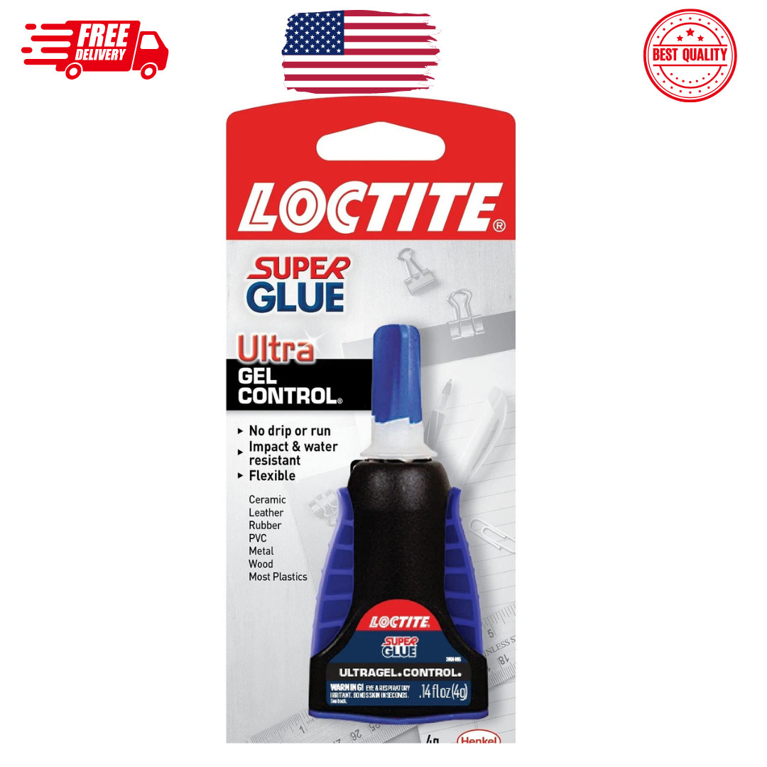 Loctite Super Glue Ultra Gel Control, Clear, 0.14 fl oz Bottle, 1 Pack