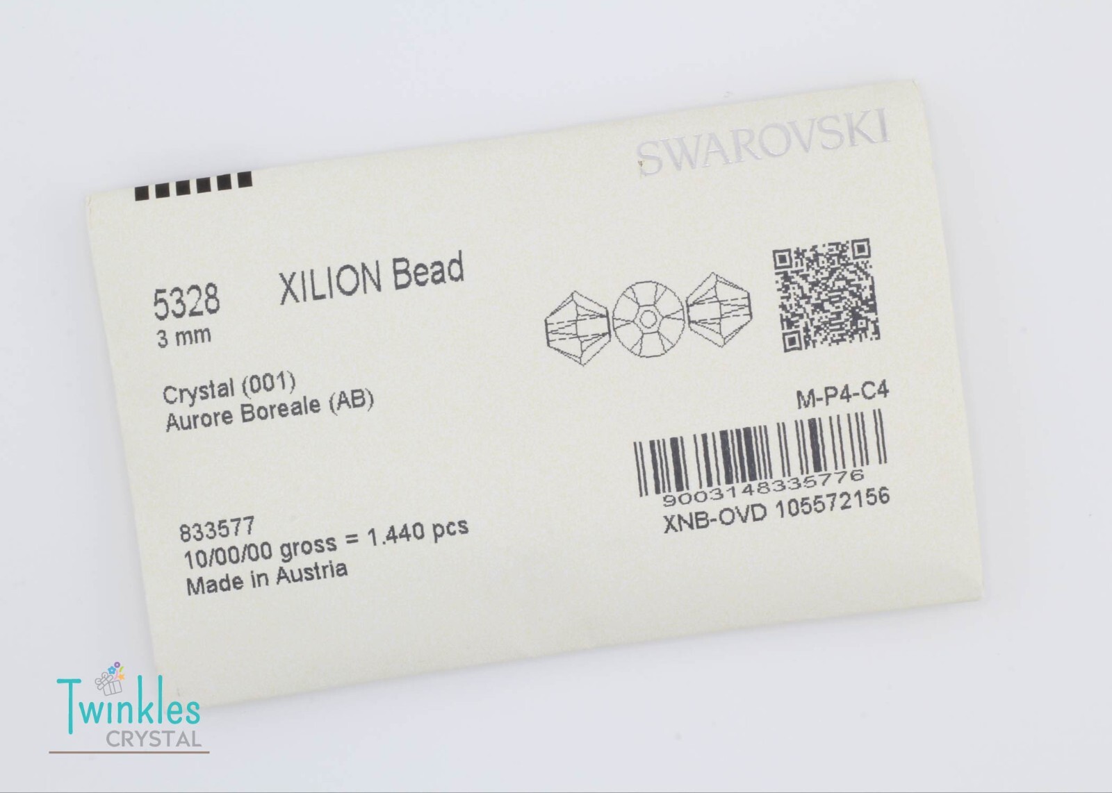 #5328 – 3mm Swarovski Crystal Beads Xilion Bicone Beads Crystal AB