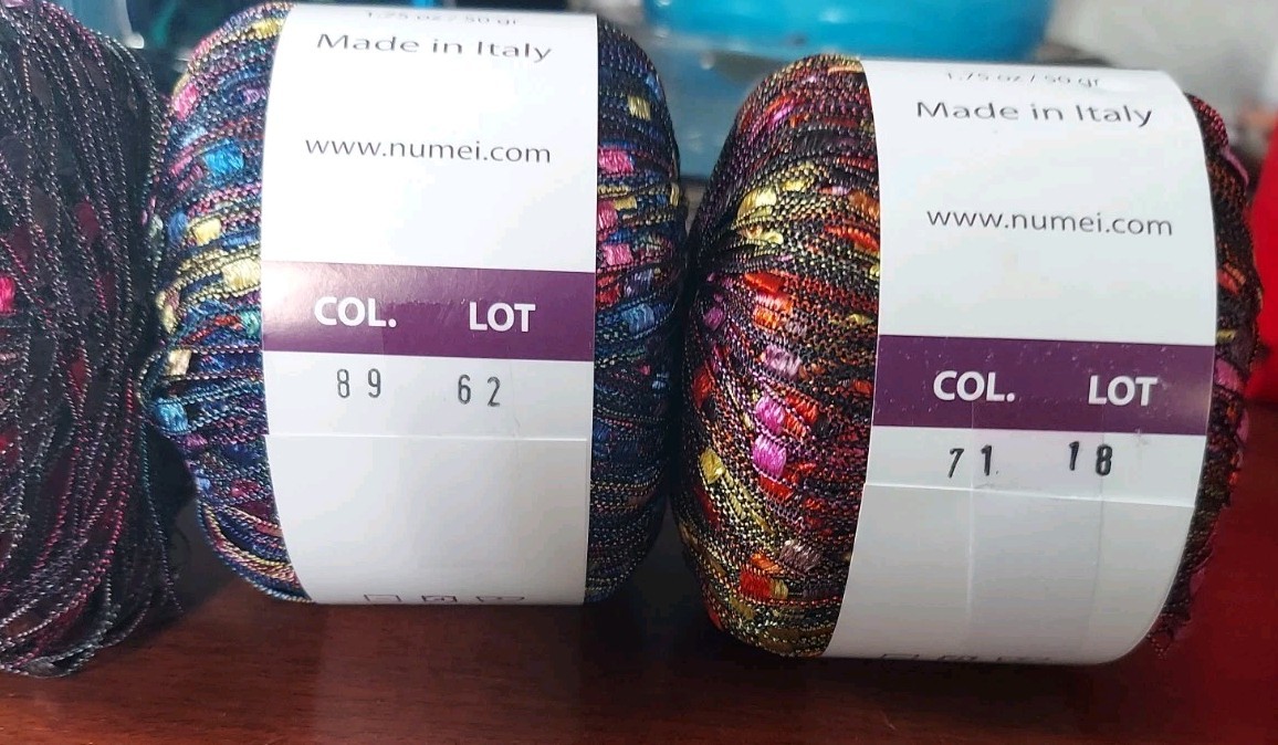 Berlini Ladder Ribbon Yarn New Skeins Various Colors Lot Of 5