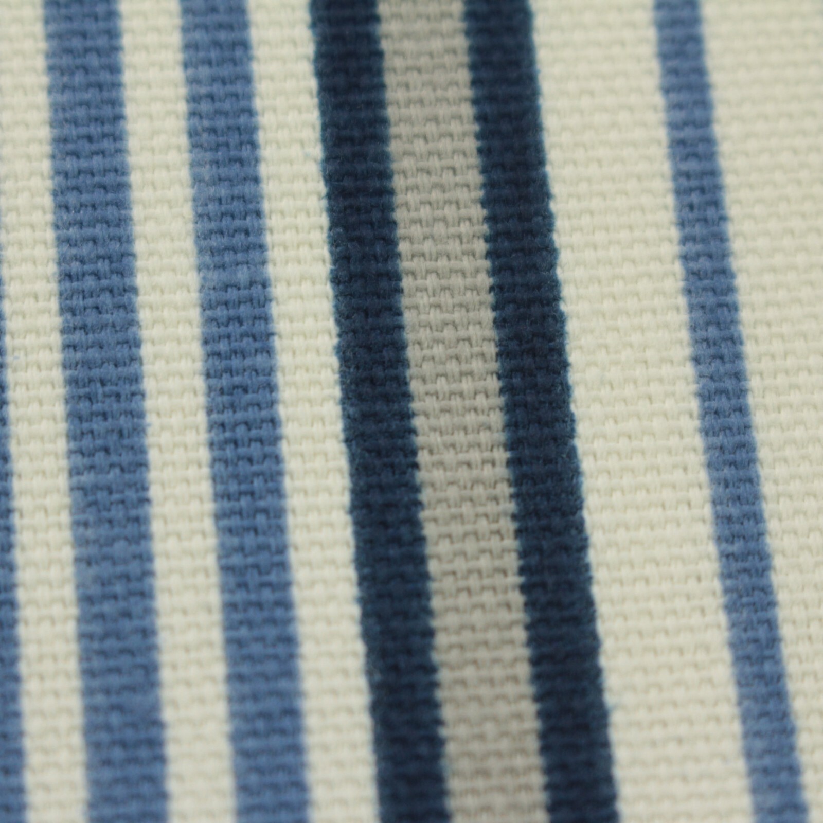 P KAUFMANN JOHN NAVY BLUE WHITE PINSTRIPE COTTON MULTIUSE FABRIC BY YARD 54″W