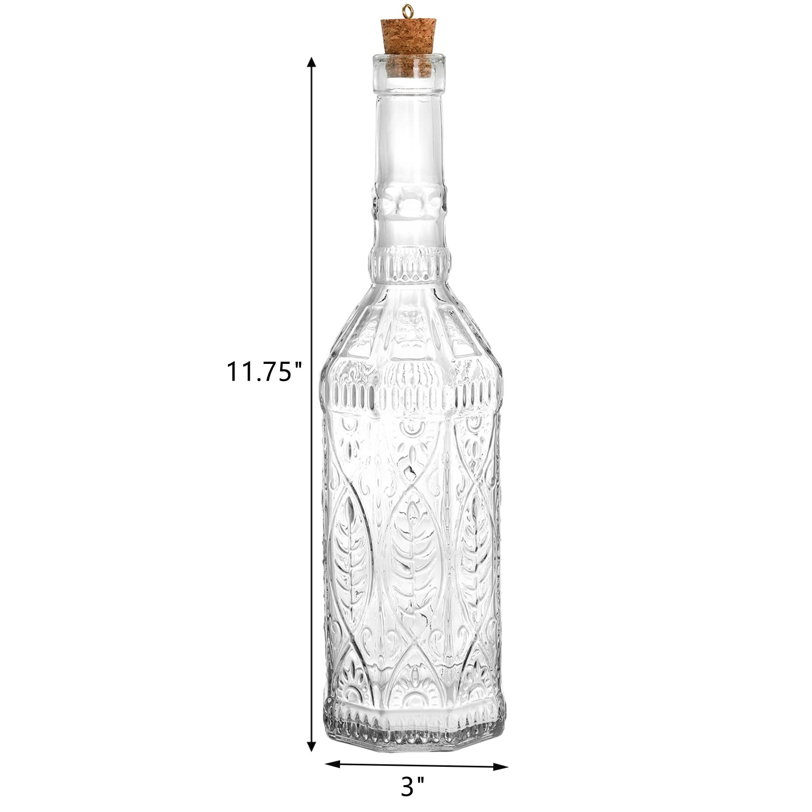 2 Pack Vintage Glass Bottles With Cork 24 Oz Decorative Glass Bottles Large Wine