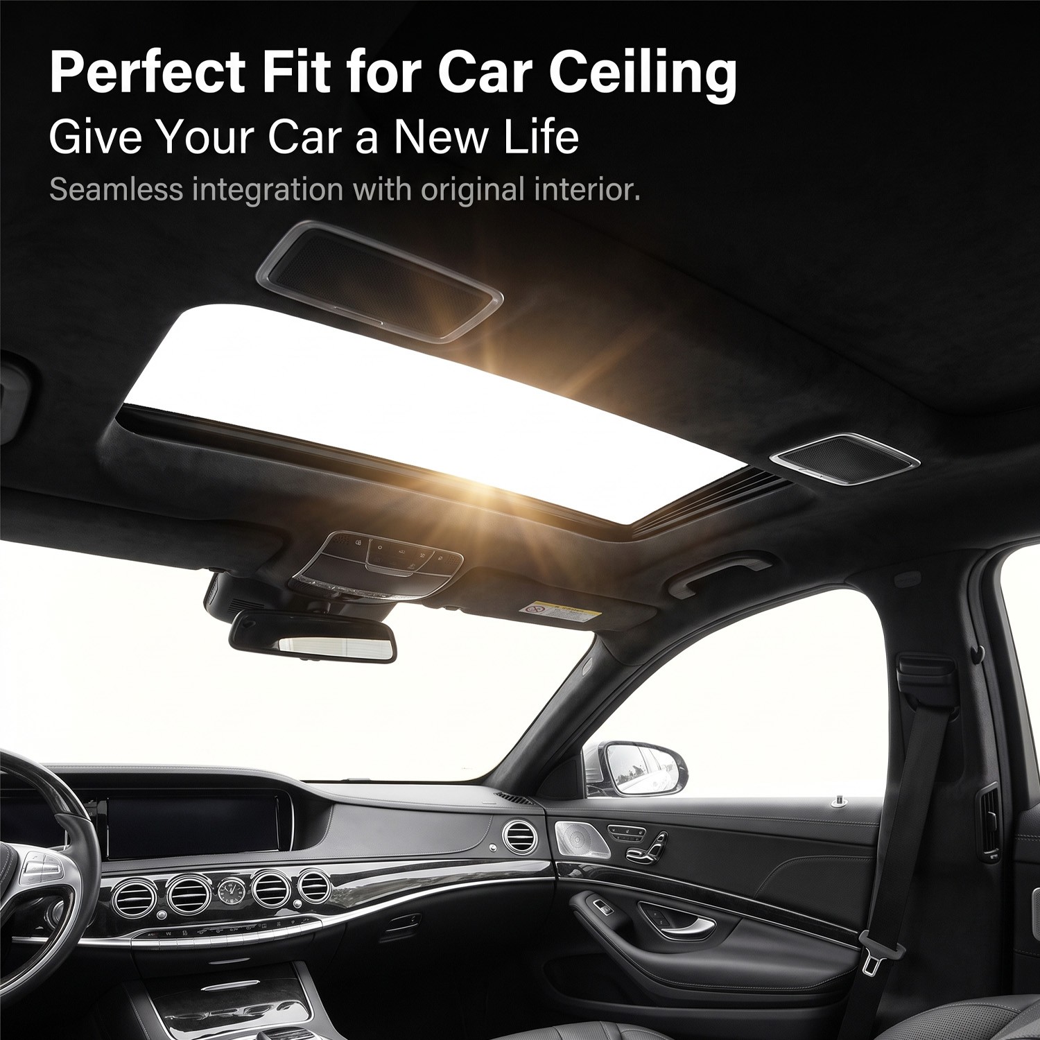 Automotive Suede Headliner Fabric with Adhesive Backing & Roller Car Replacement