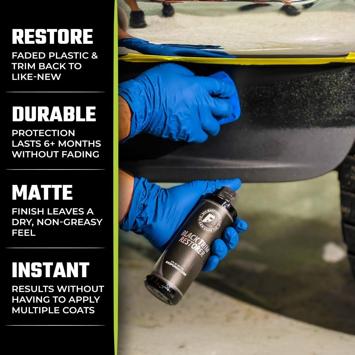 ExoForma Black Trim Restorer – Restores Factory Black to Plastic Trim – Protects