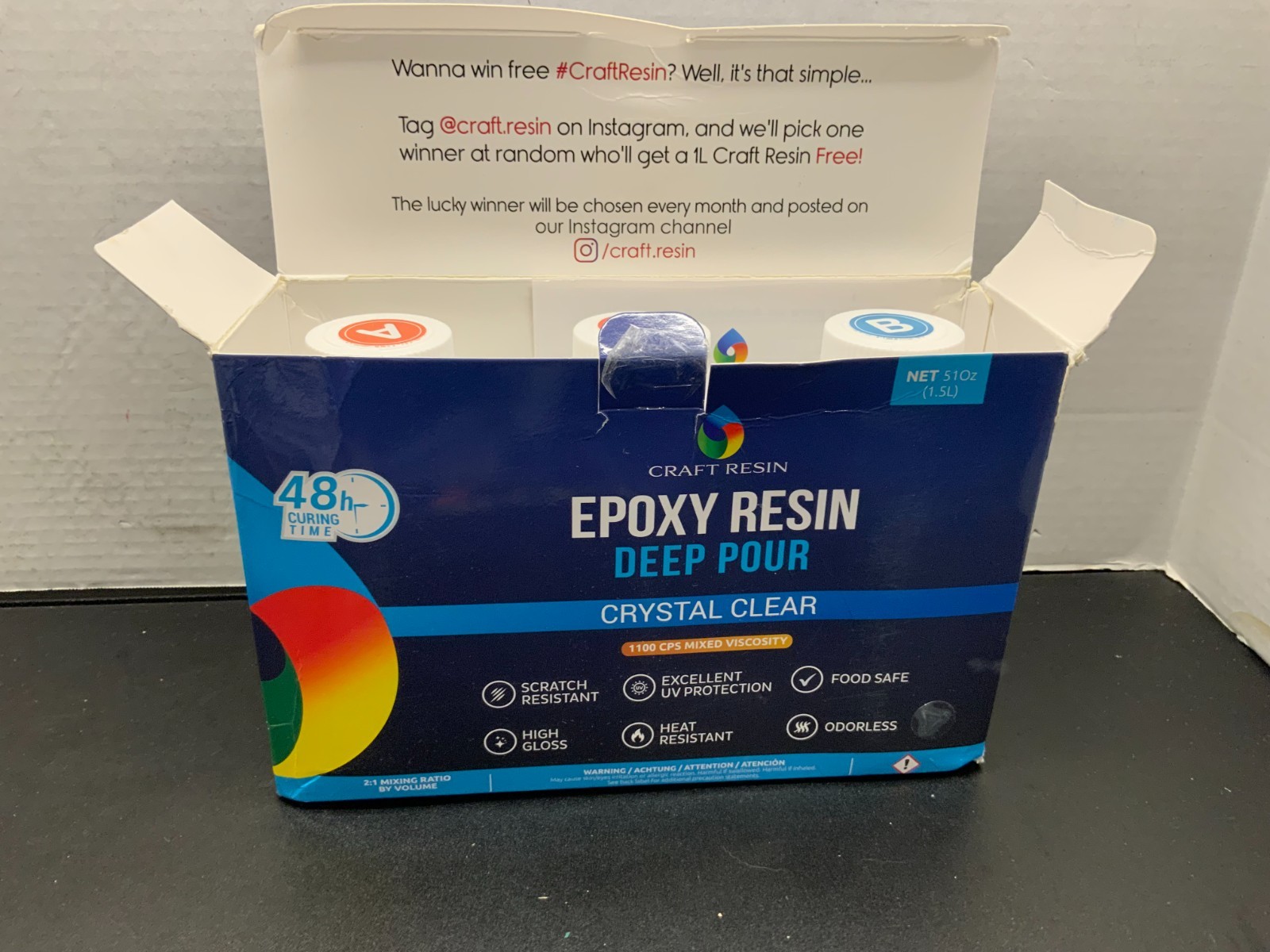 51 Oz Crystal Clear Deep Pour Epoxy Resin Kit – Food Safe & UV Resistant Best…