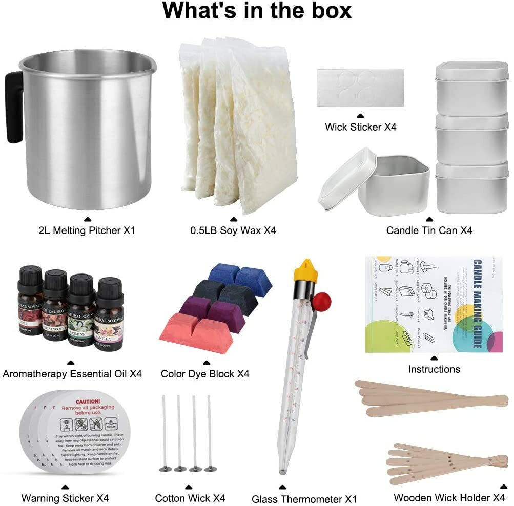 Candle Making Kit Supplies,Scented Organic Soy Wax with…