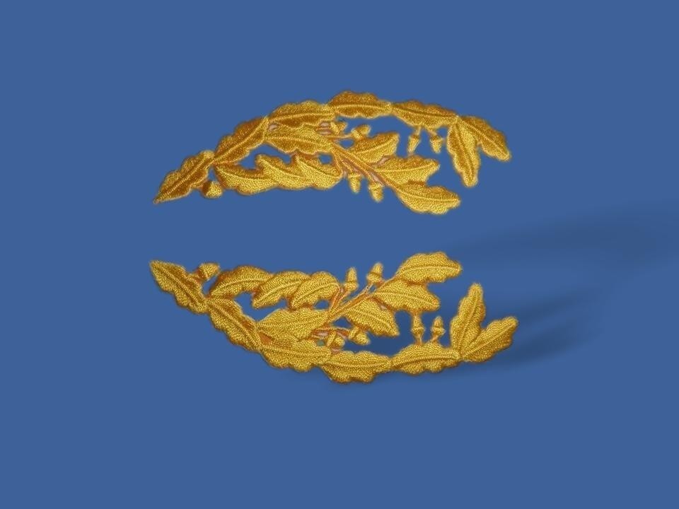 U.S MILITARY EMBROIDERED NAVY SCRAMBLED EGGS IRON ON FOR ADMIRAL OR GENERAL