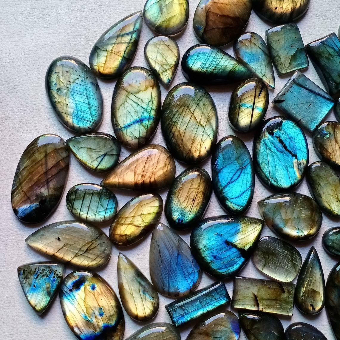 551 Cts Parcel Labradorite Gemstones Full Fire Free Size & Shape Loose Cabochons