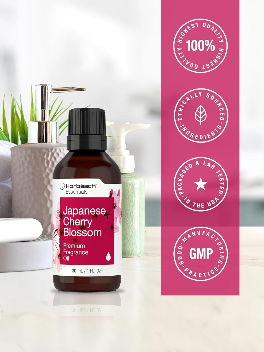 Essential Japanese Cherry Blossom Oil 30ml – Gluten Free Aromatherapy Fragrance