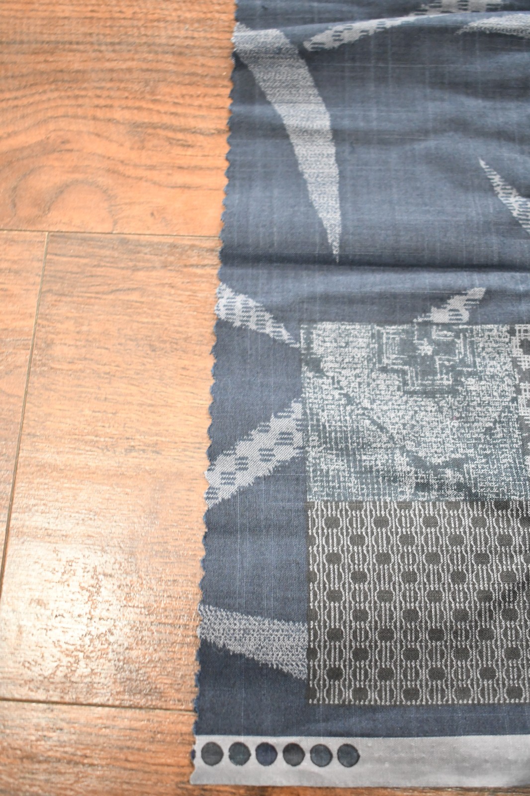 Yuwa Live Life Collection Japan Navy Blue Gray Patchwork Fabric 36×44″