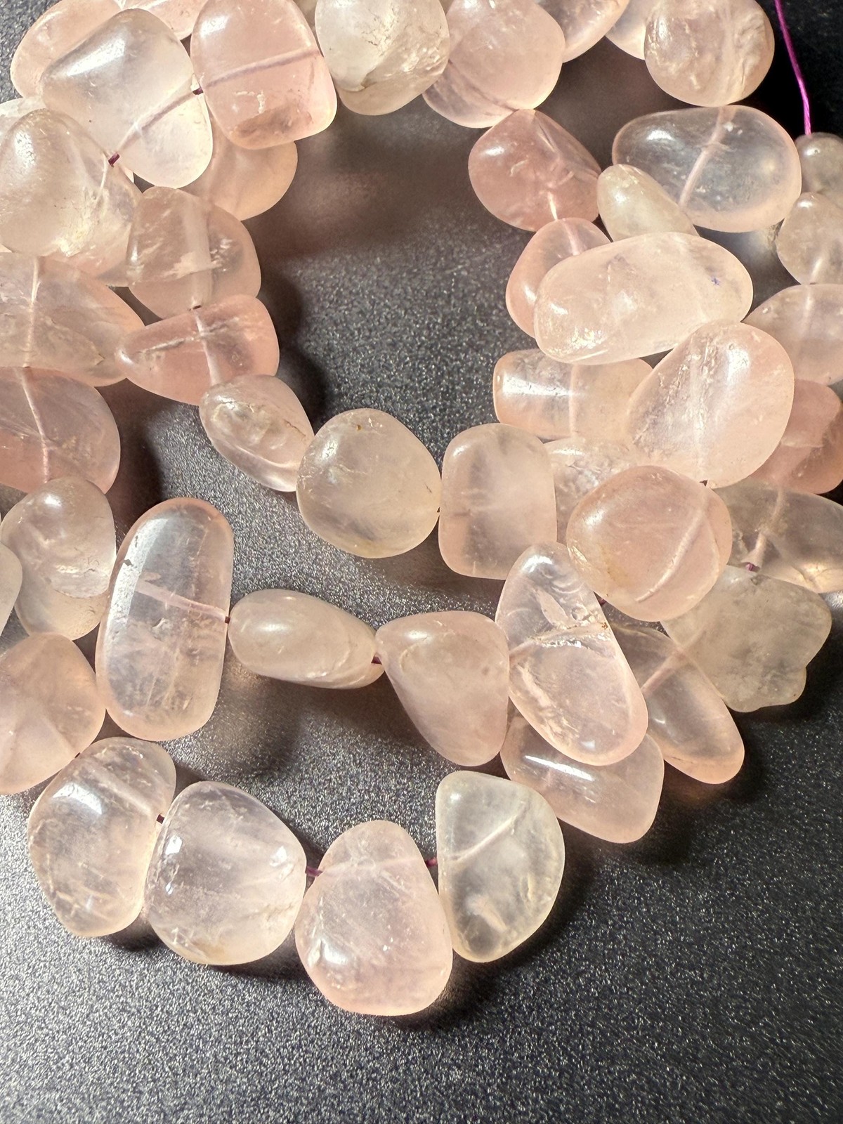 Rose Quartz Nugget Beads: Soft Pink Gemstone Strand, 16″