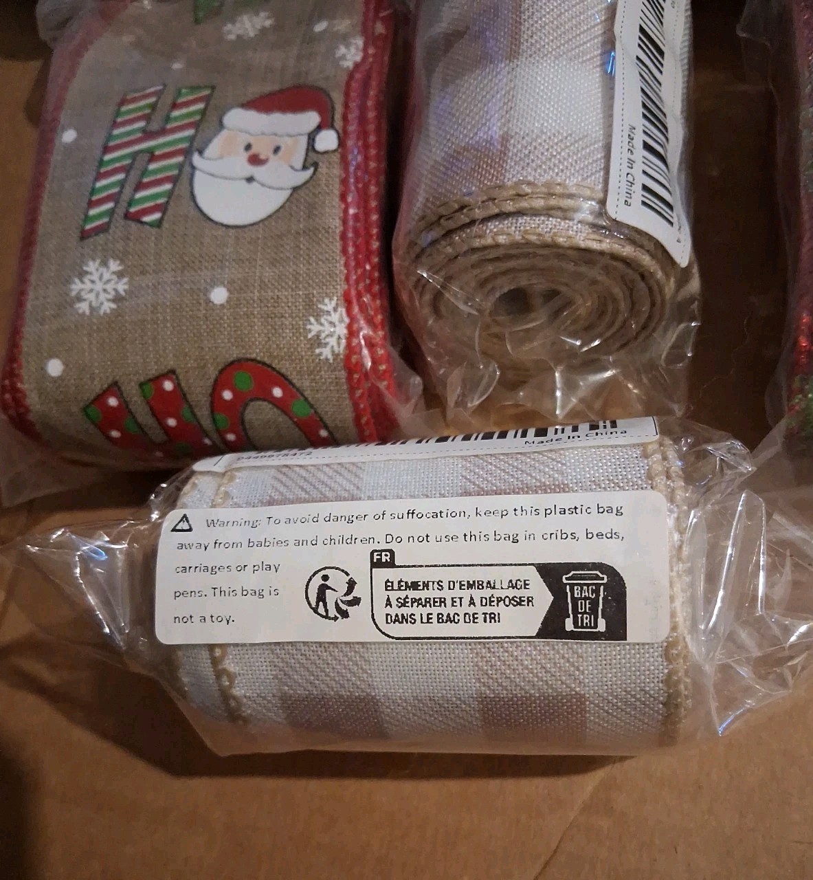 Lot Of Loose Different Styles Sizes Ribbon Trim And Burlap- See Description