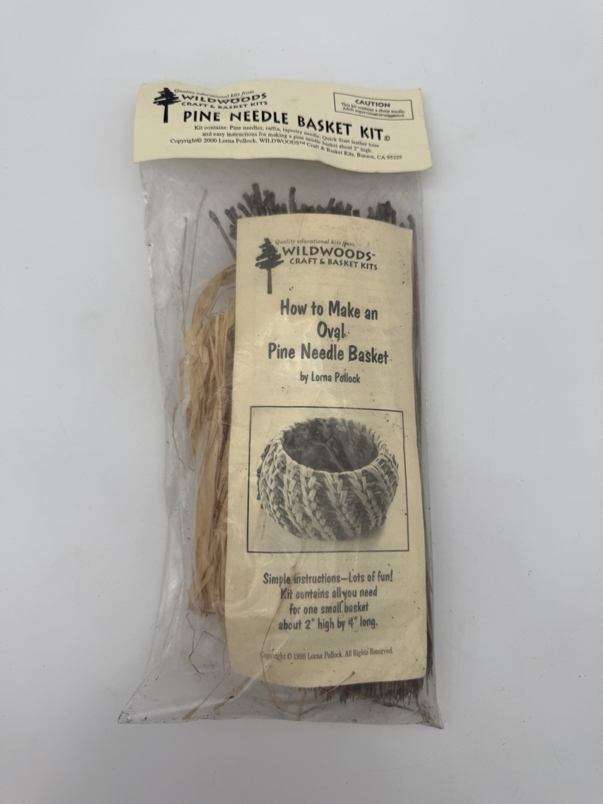 Wildwoods Pine Needle Basket Craft Kit NEW Instructions Supplies Wild Woods