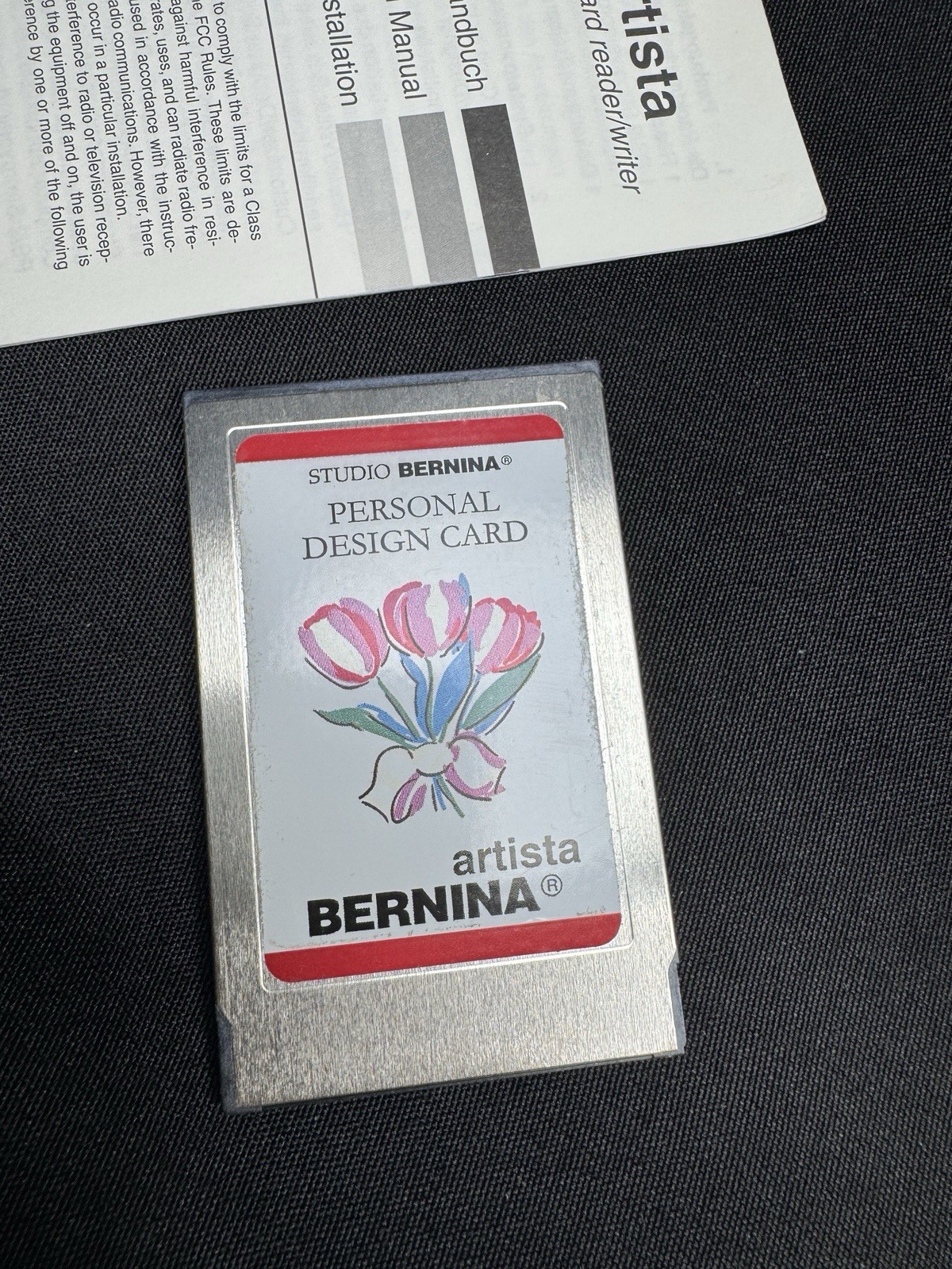 BERNINA artista Embroidery Card Reader Writer R/W-BOX w/ Design Card & Manual