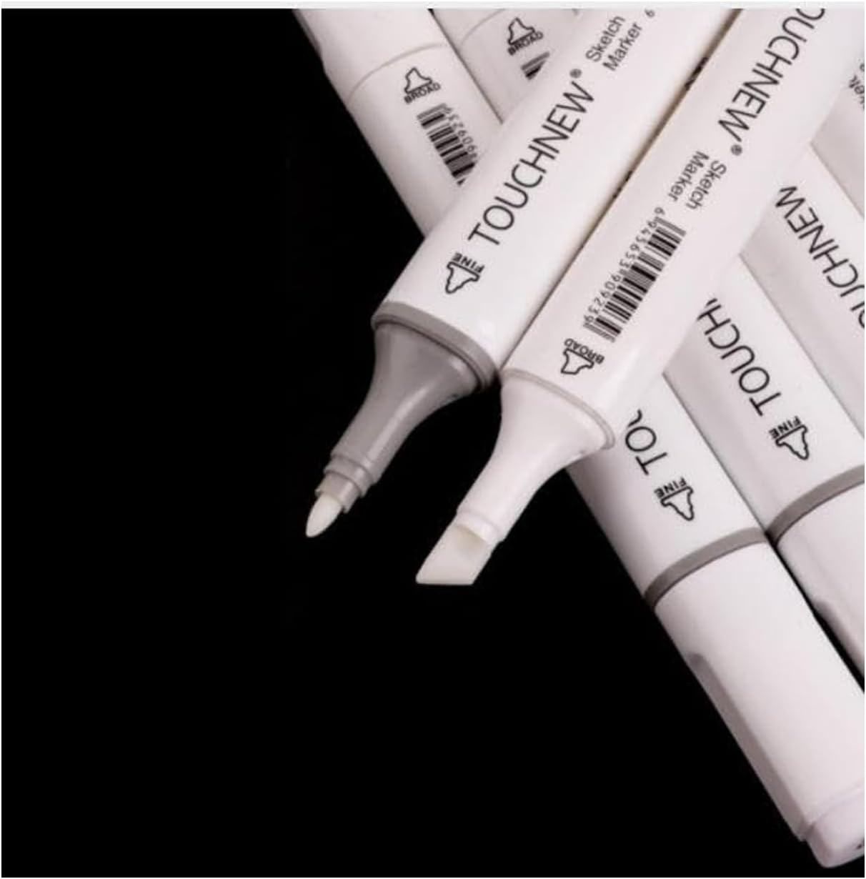 12 Colors Grayscale Art Marker Pen Double-Ended Sketch Markers Alcohol Based Ink