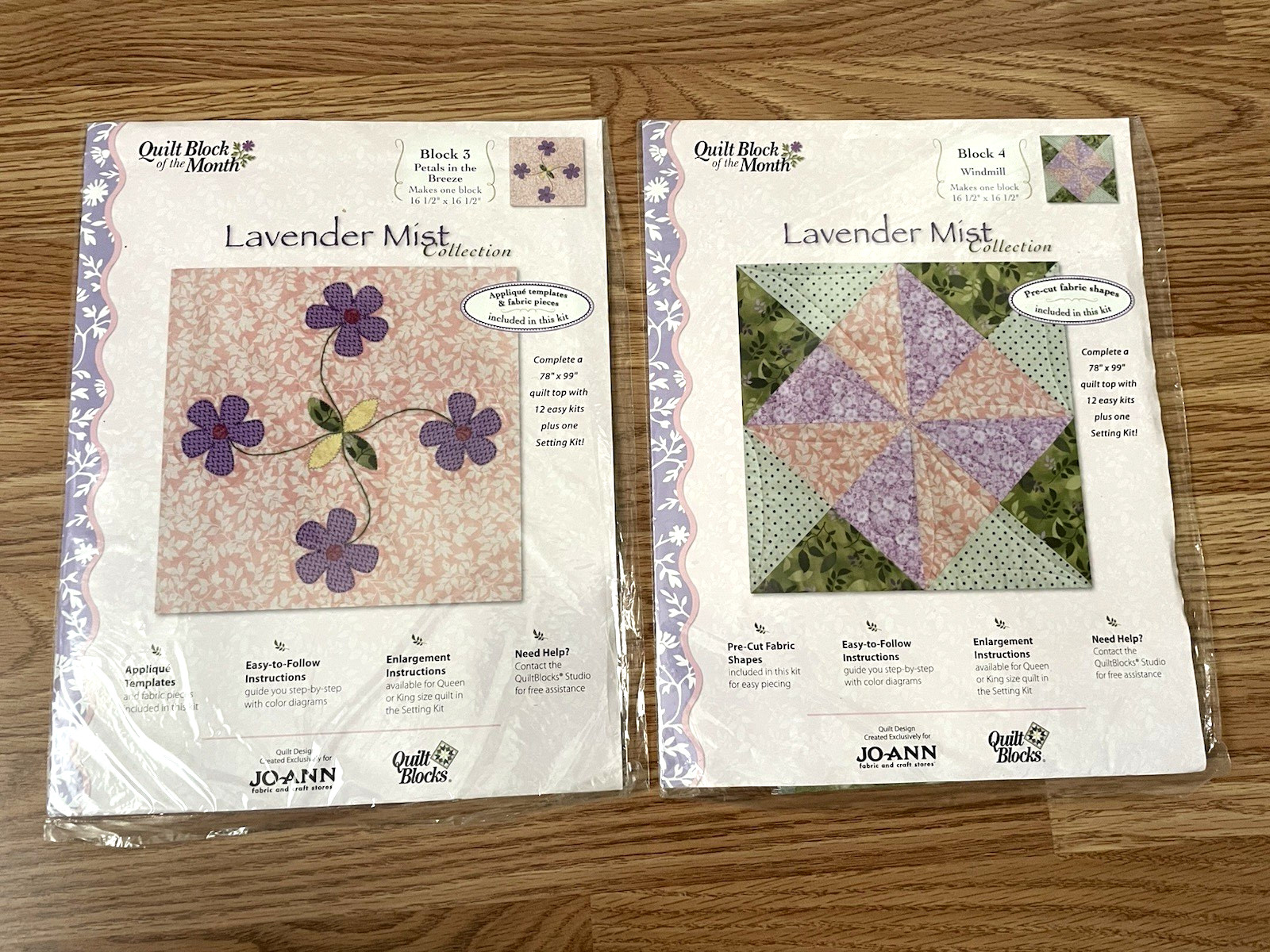Jo Ann Simply My Style Block of the Month Lavender Mist 1-12 Kit Set New