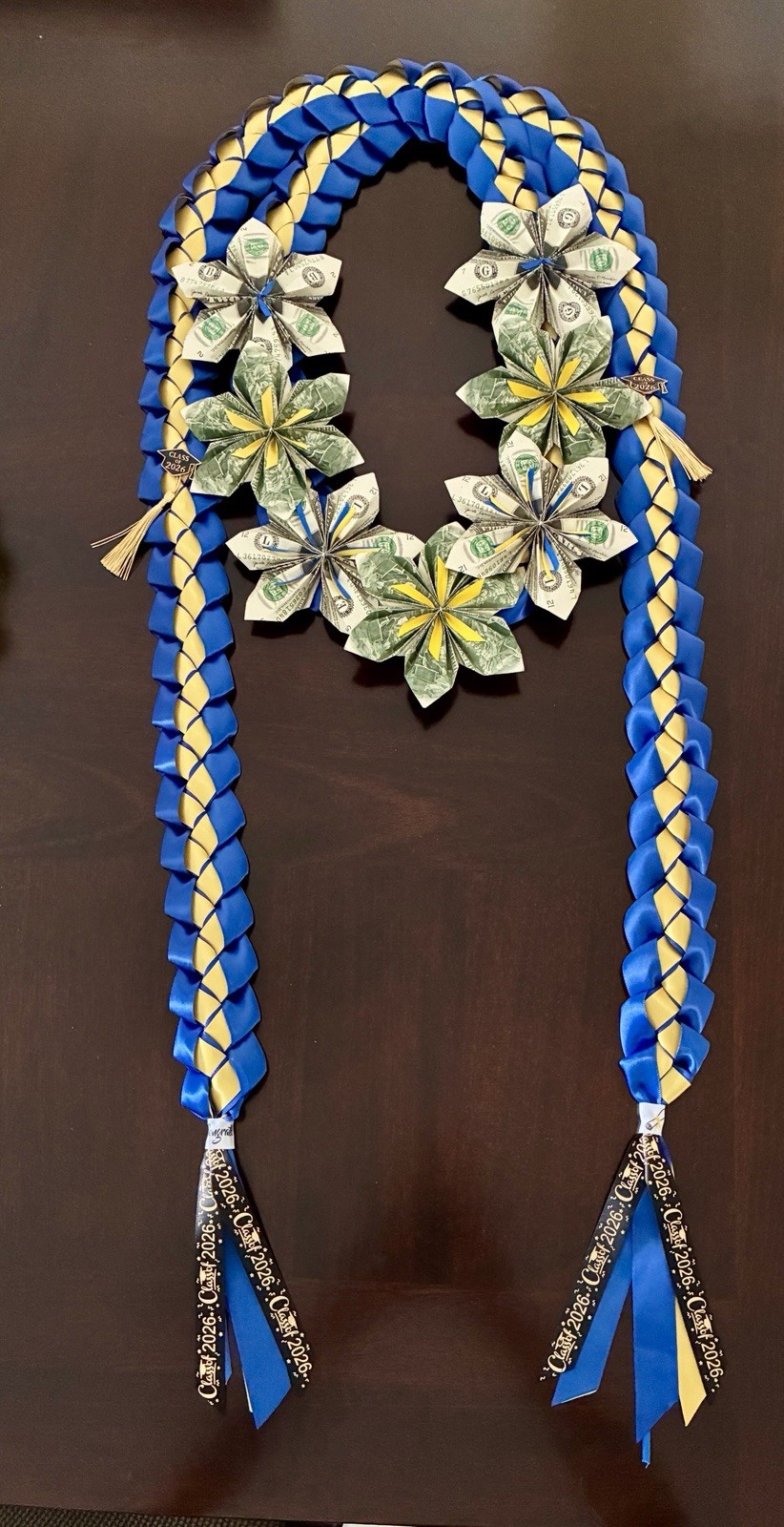 Hawaii Origami Money Lei-Graduation. $21 cash Back value!