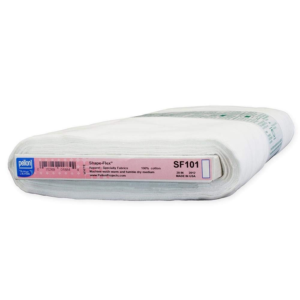 Pellon SF101 Shape-Flex Fusible medium weight woven Yard, Interfacing White