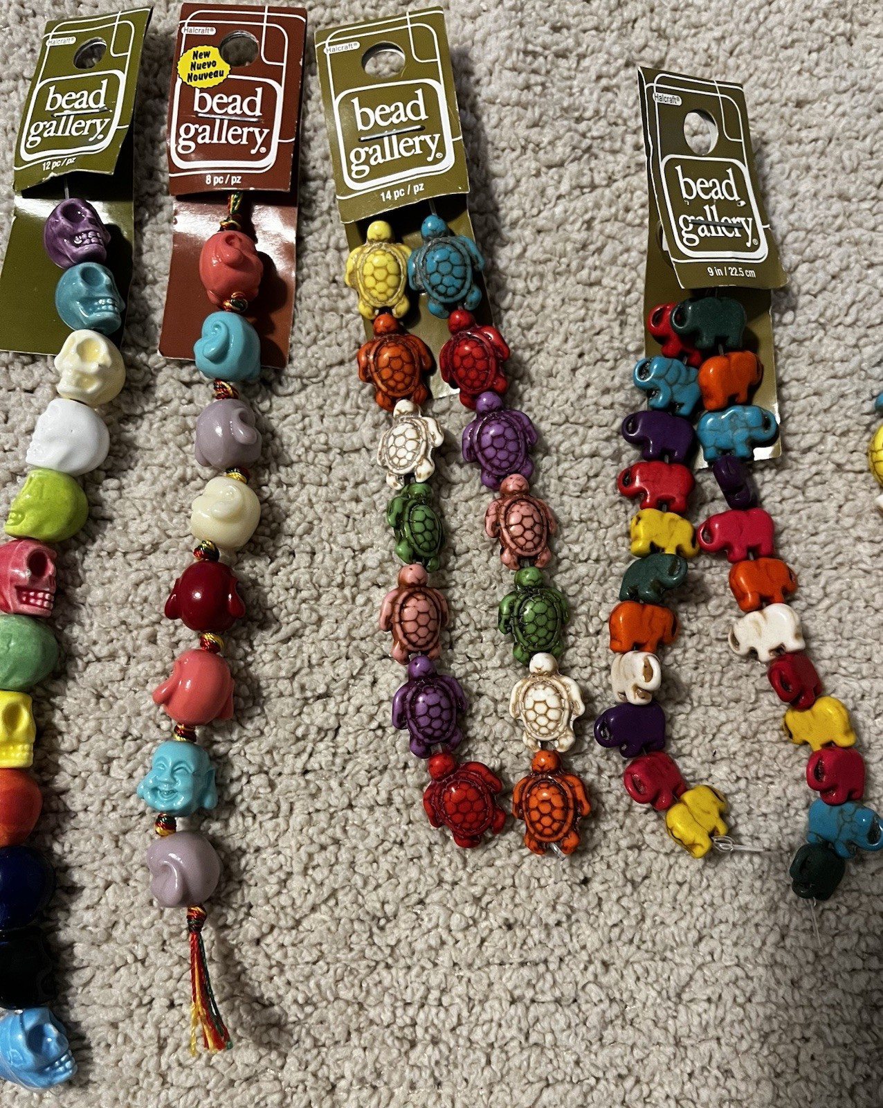 Bead Gallery Reconstituted Stone, Ceramic, Etc. Jewelry Making Strands Lot Of 10