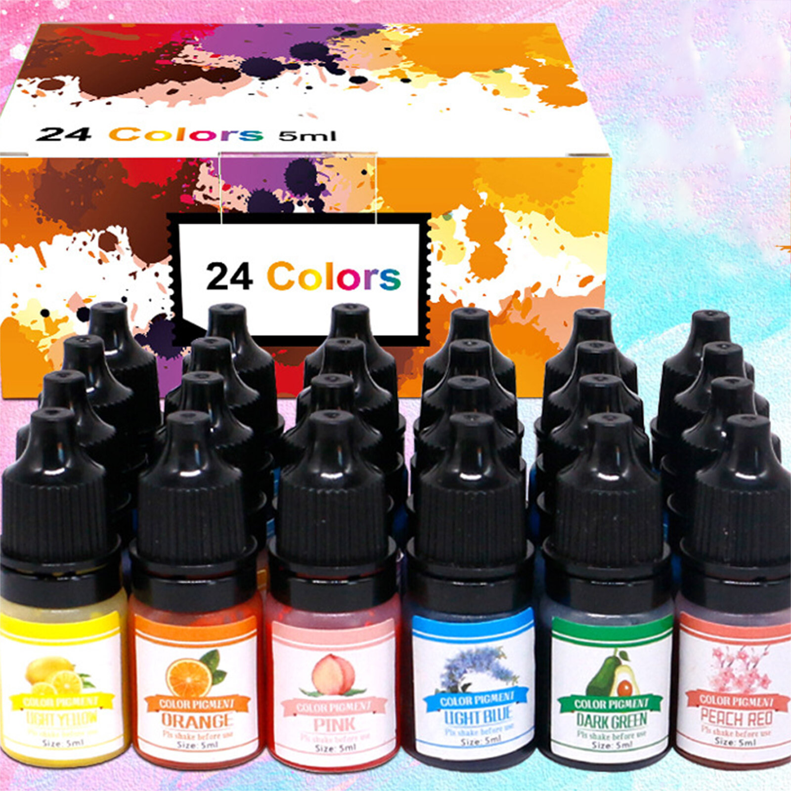 Liquid Epoxy Resin Pigment Translucent Resin Colorant Concentrated 24 Colors