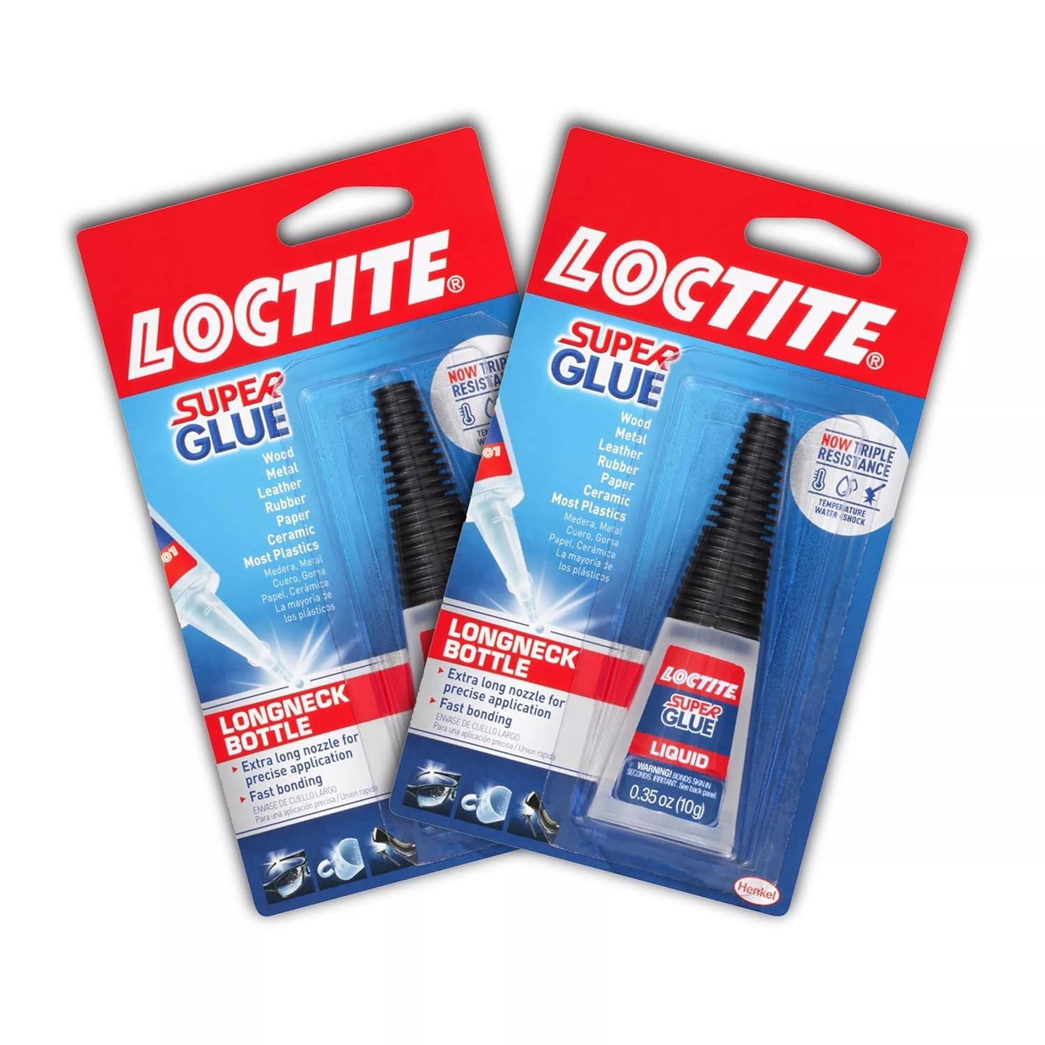 Professional Grade Super Glue Longneck Bottle 10g, 2 Pack – Strong & Invisible