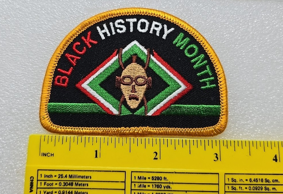 1 Black History Month Embroidered Patch 3″ x 2.25″