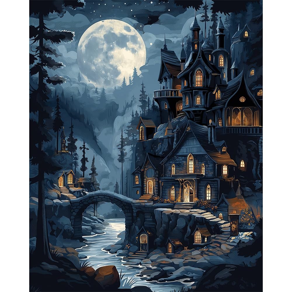 Abstract Painting By Numbers Kit Embroidery Cross Stitch Wall Art DIY