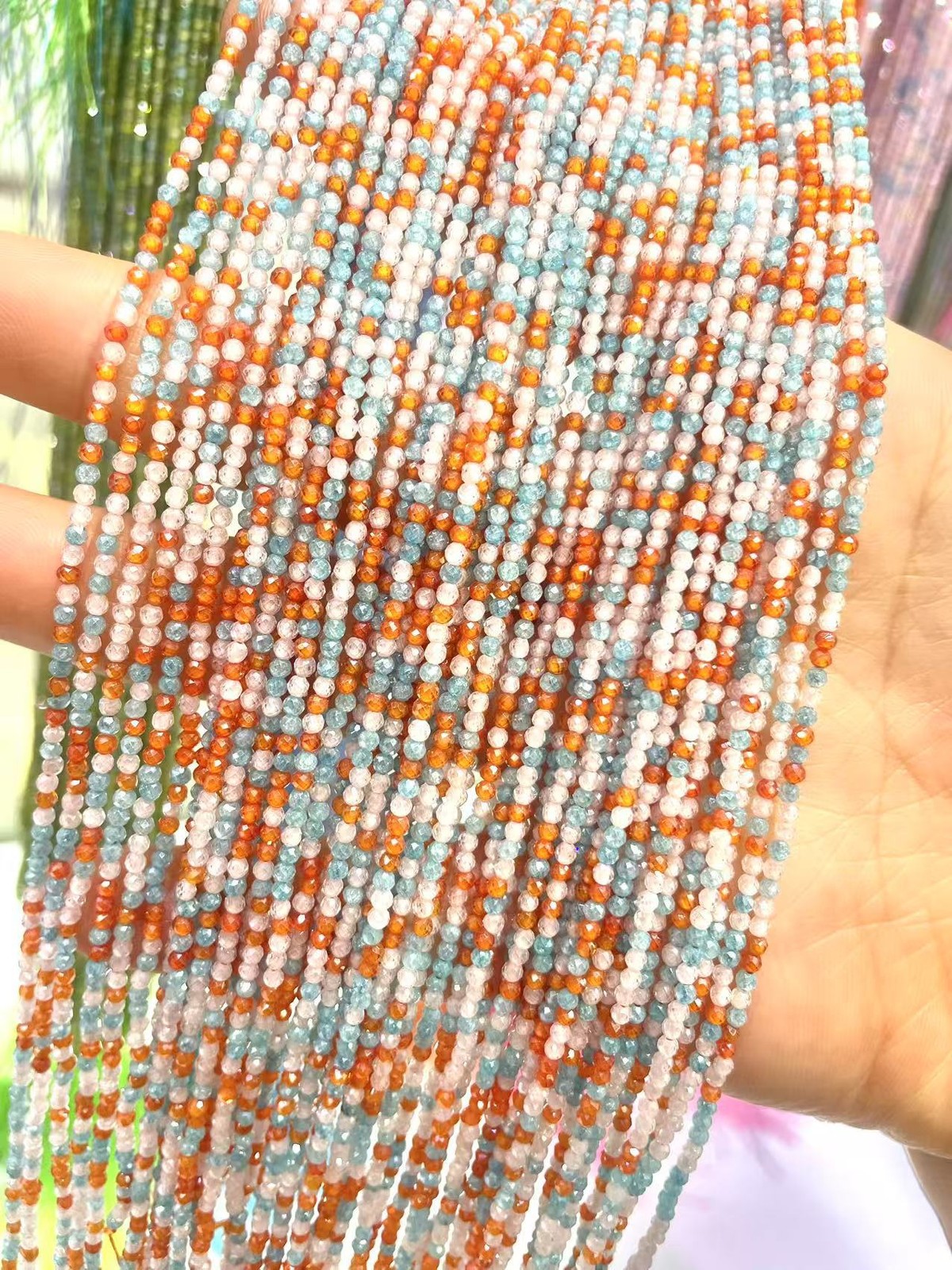 2mm High Quality Dopamine Faceted Mixed Natural Zircon Beads for Jewelry Making