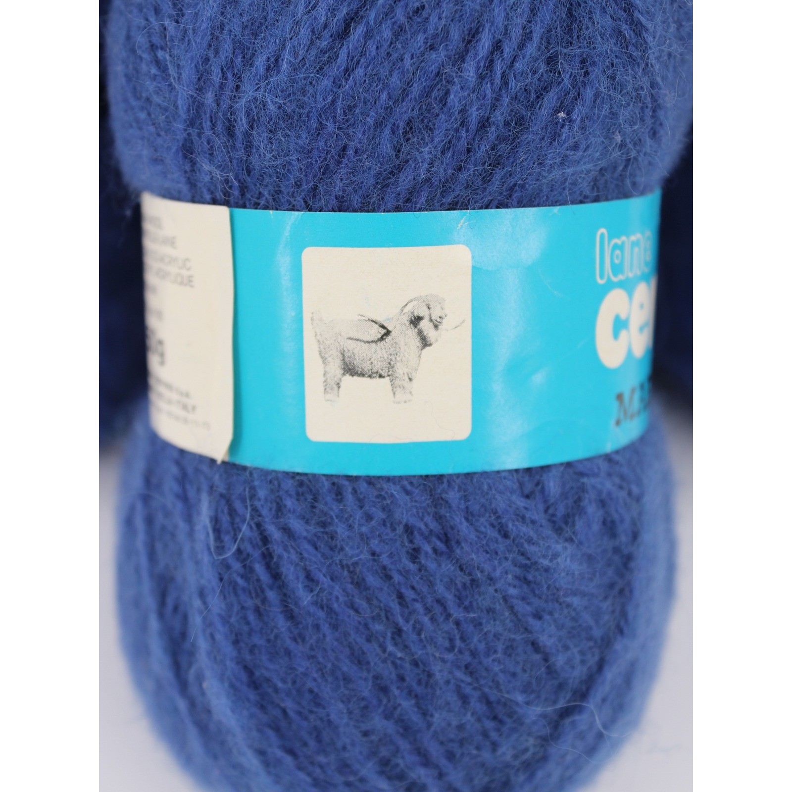 Lane Cervinia Maestrale Yarn Mohair Wool Blend Royal Blue Made in Italy 7 Skeins
