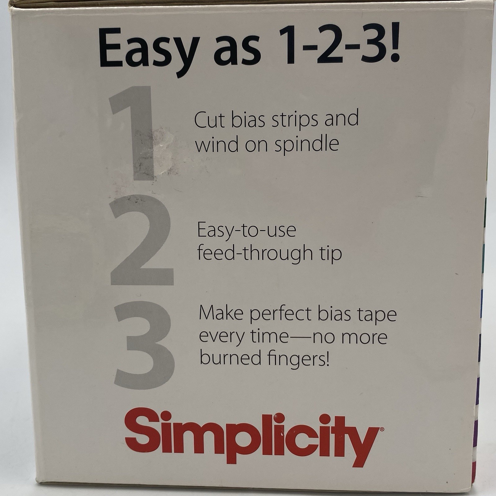 Simplicity Bias Tape Maker Single Fold Machine 881925 3/4″ Tip Tested