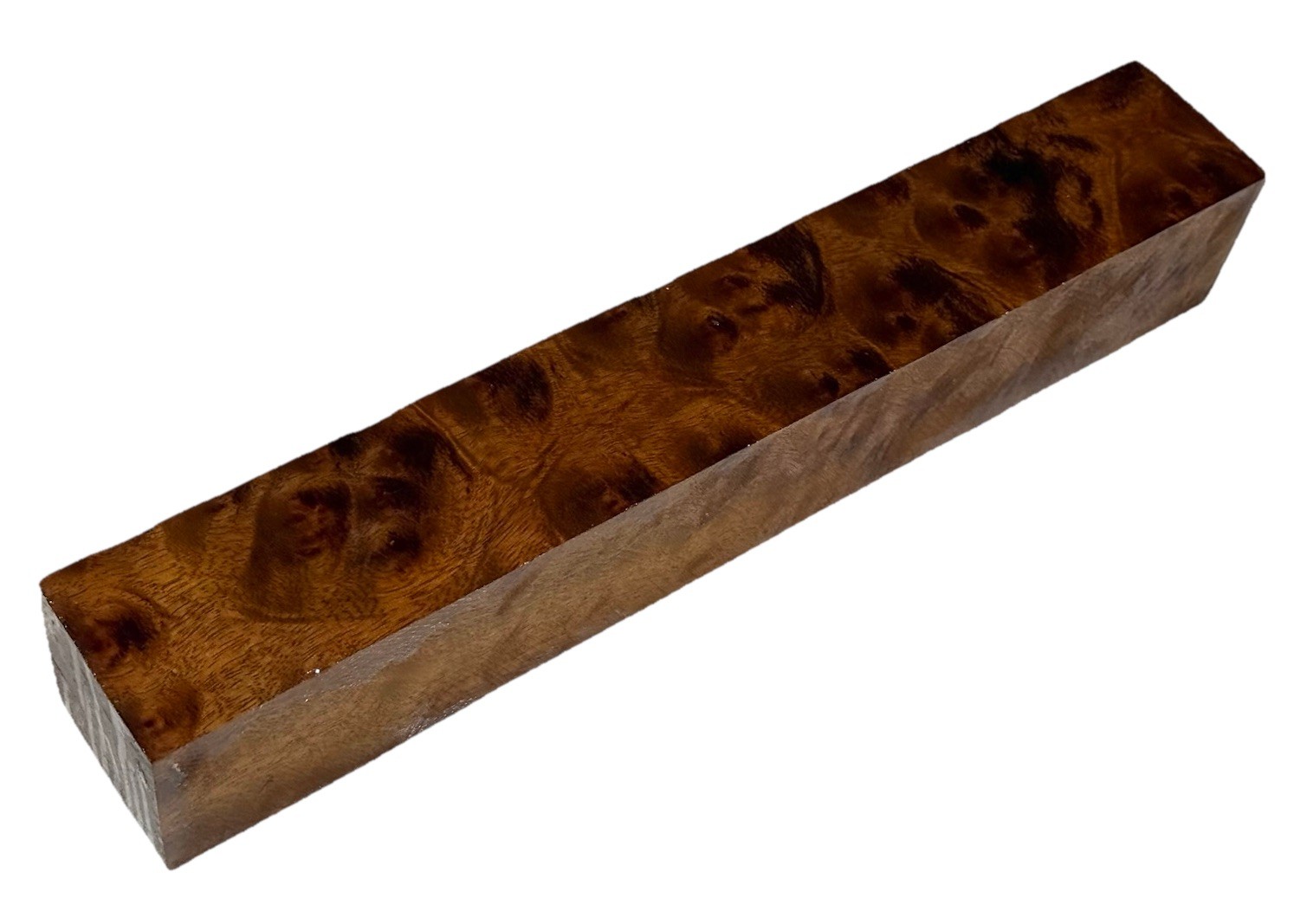Camphor burl wood turning blank 2-1/4″ x 2-1/4″ x 14-1/4″ (e99) Dried