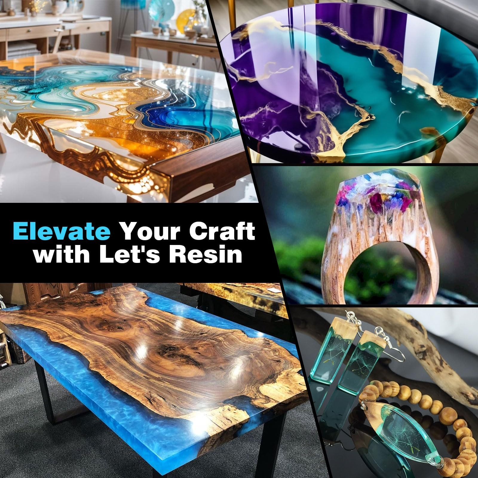1 Gallon Deep Pour Epoxy Resin Kit with Pump, 1:1 Mixing Crystal Clear Resin,…