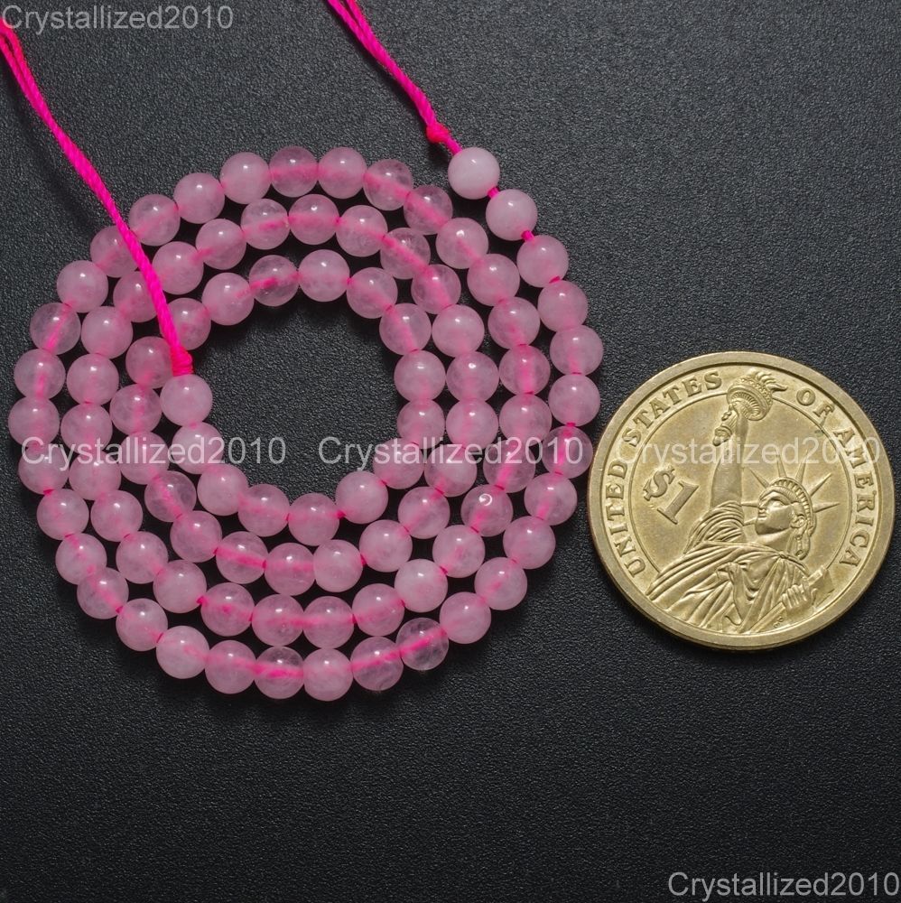 Natural Rose Quartz Gemstone Round Beads 2mm 3mm 4mm 6mm 8mm 10mm 12mm 14mm 16″