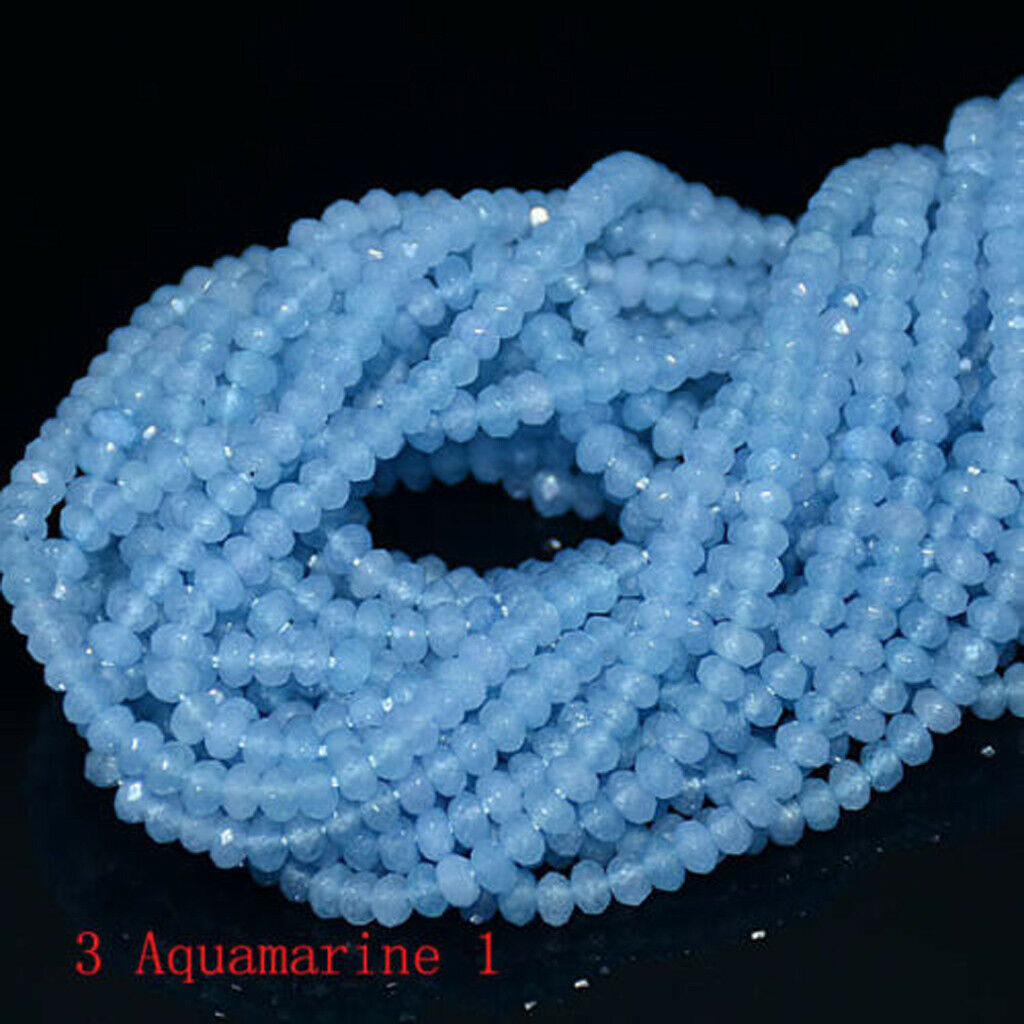 Faceted 2x4mm Natural Multicolor Gemstone Rondelle Loose Beads 15” Strand