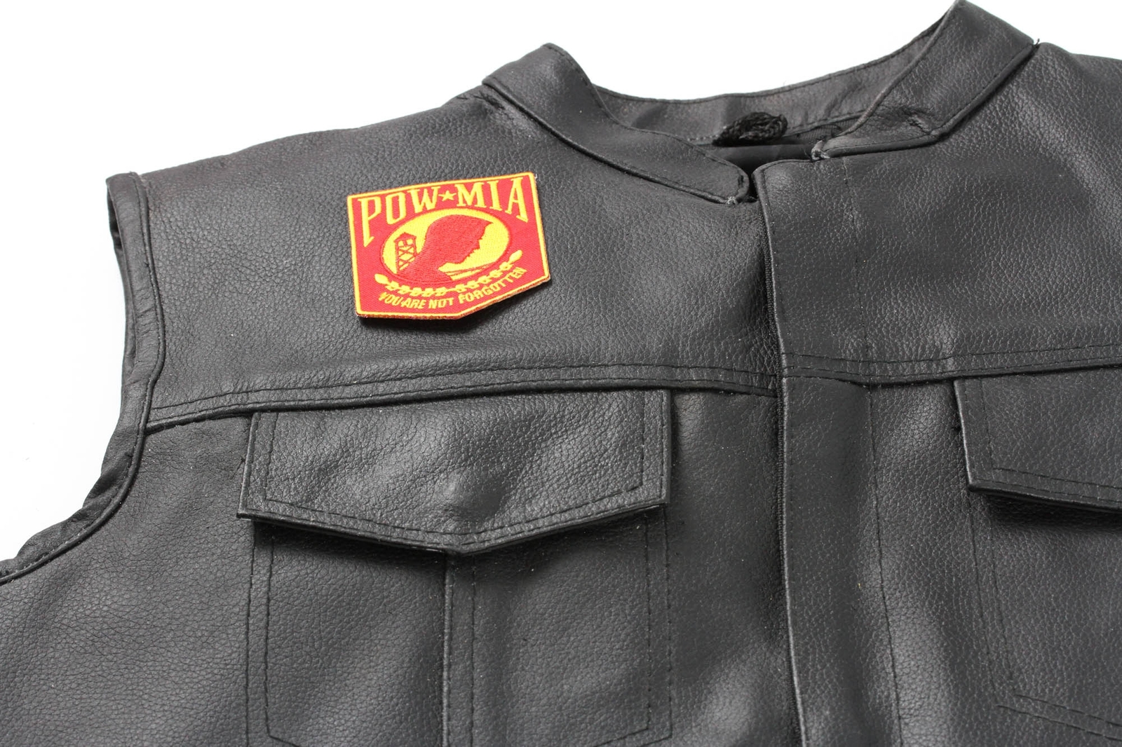 POW MIA Red and Yellow Patch- 2.5×3 inch – P4978