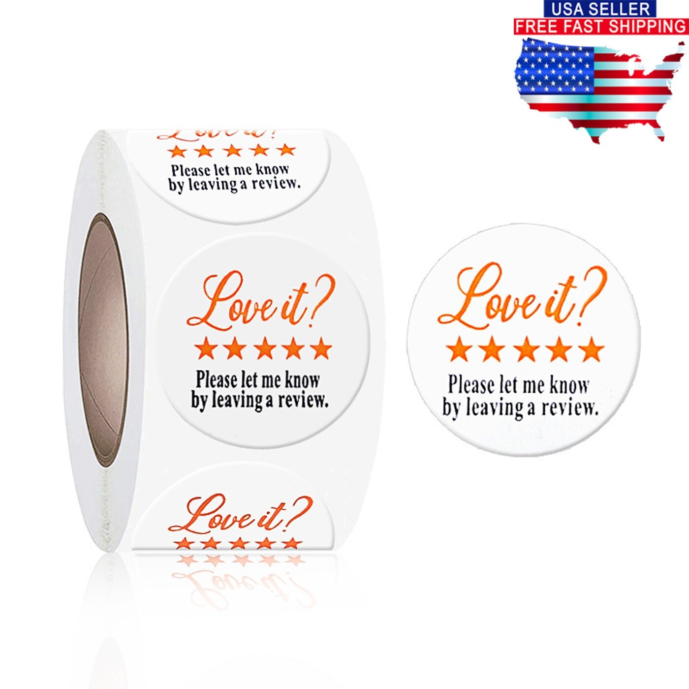 Love it, Please Leave A Review Sticker – 1.0″ Self Adhesive 500 Label Per Roll