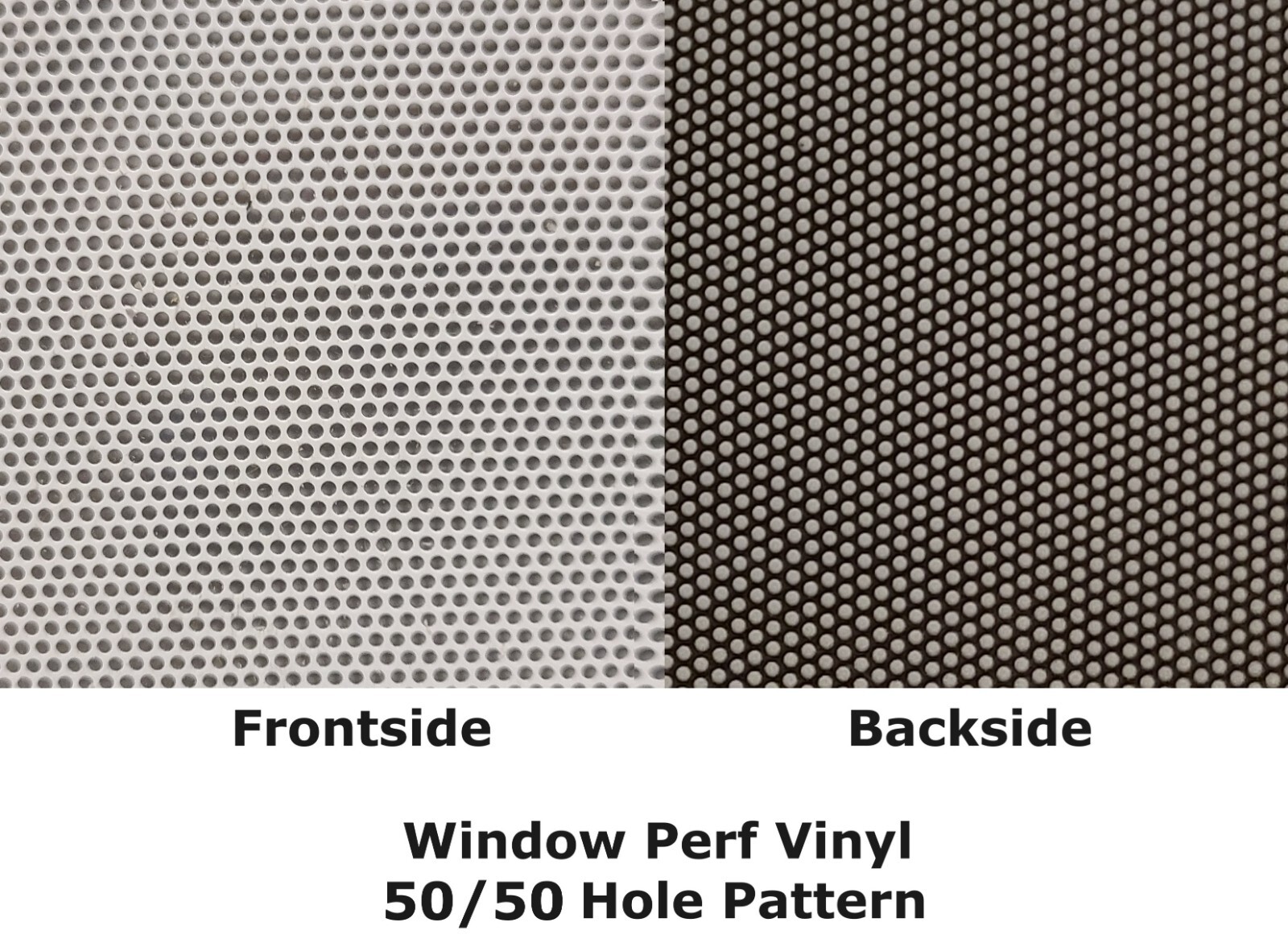 Perforated Window One-Way Vision Vinyl 50/50 Vehicles Car Truck Solvent & Latex