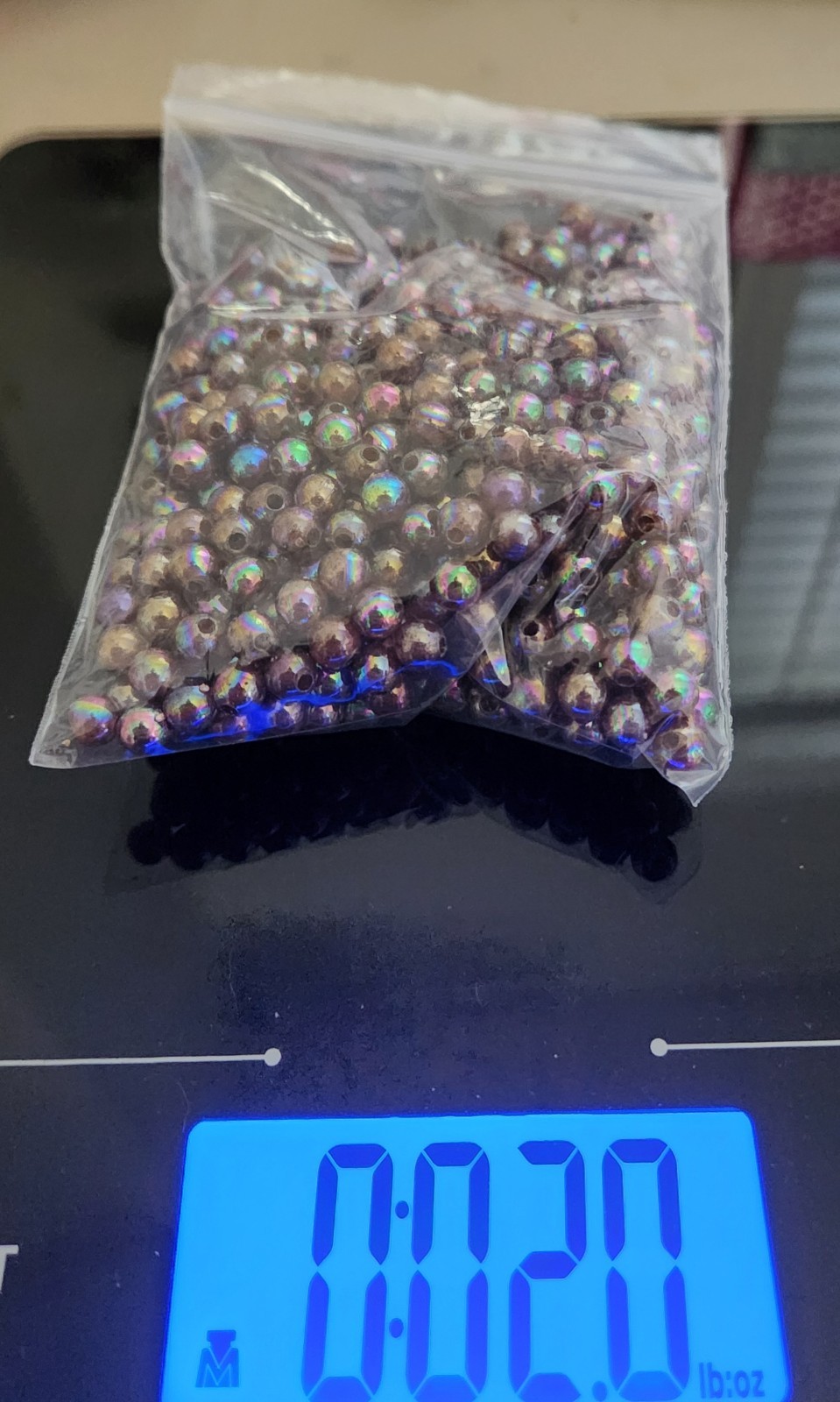 5 mm Purple Plastic Beads Iridescent Finish 2 oz Bag Jewelry Making Crafts