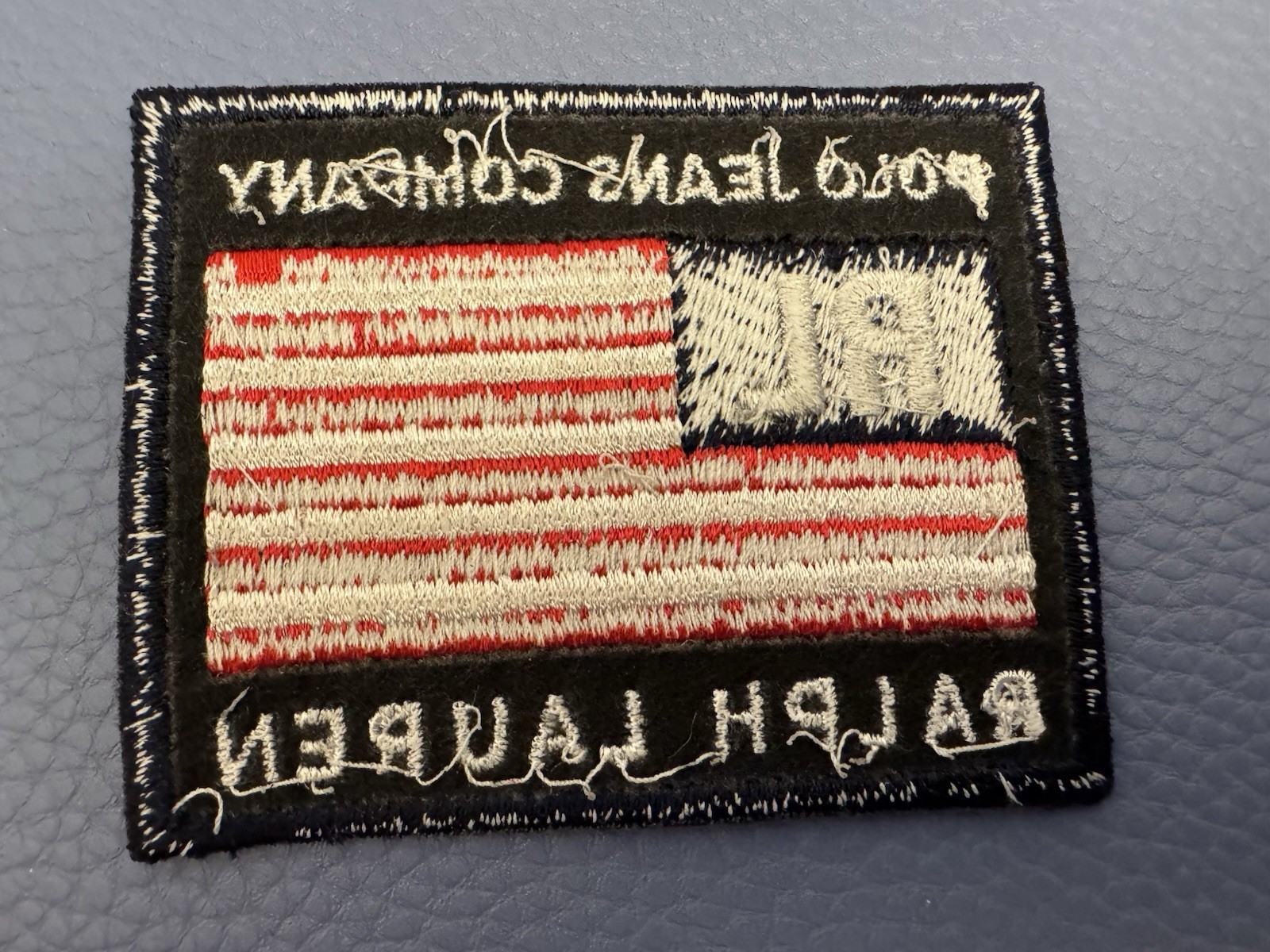Ralph Lauren Polo Jeans Company Embroidered Flag Patch Mint New Old Stock RL
