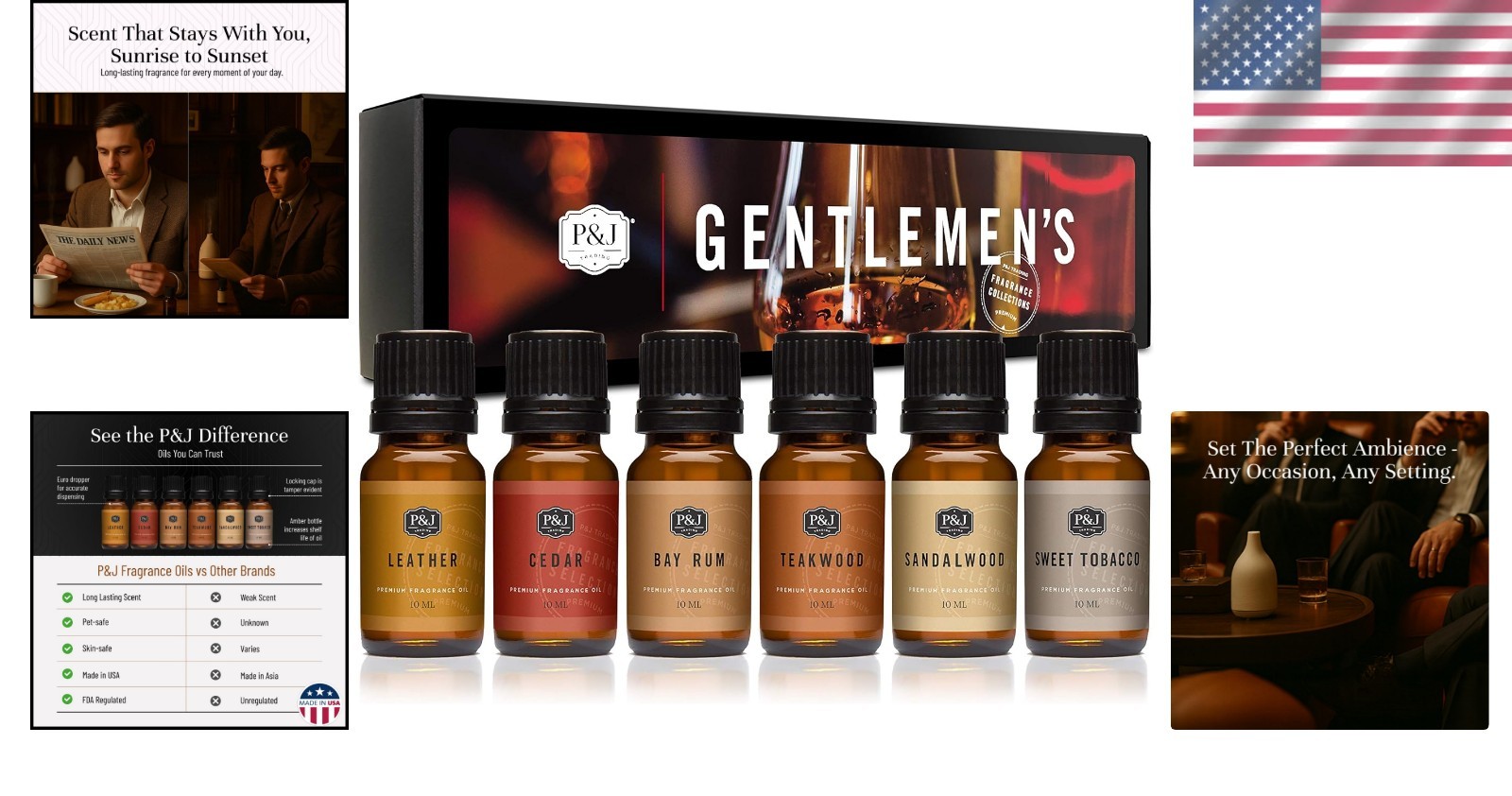Fragrance Oils for Diffusers Candles Soap Car Diffuser Home Gift Set