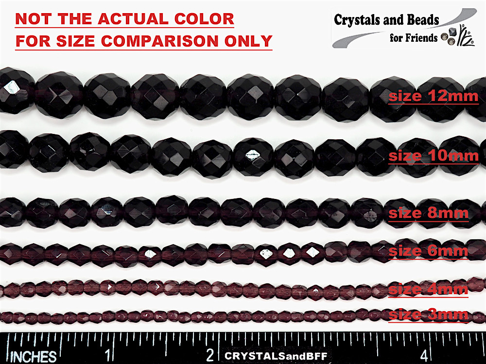 Czech Fire Polished Round Faceted Glass Beads in Crystal SunSet Metallic, 16″str
