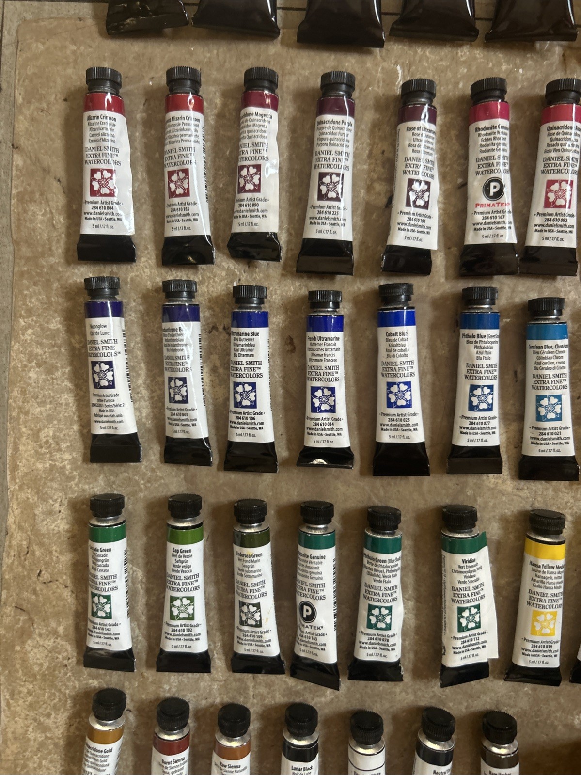 Lot Of 47 Daniel Smith Extra Fine Watercolors – 5ml + 15ml Gouache NEW