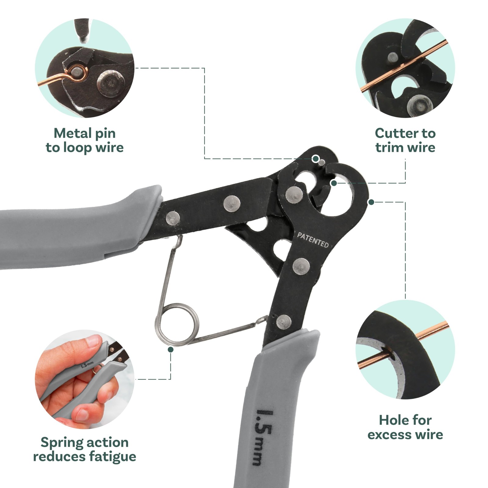 One Step Looper: Trim 1.5mm Loops for Jewelry with 18-26g Wire