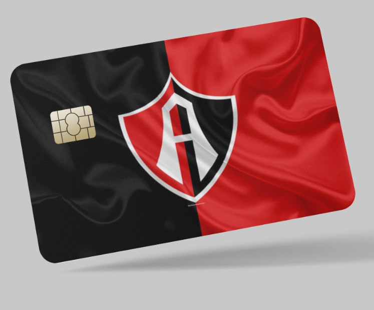 CLUB ATLAS , FUTBOL , 2 pc credit card skin & DEBIT CARD,TROLLEY & GYM,STICKER